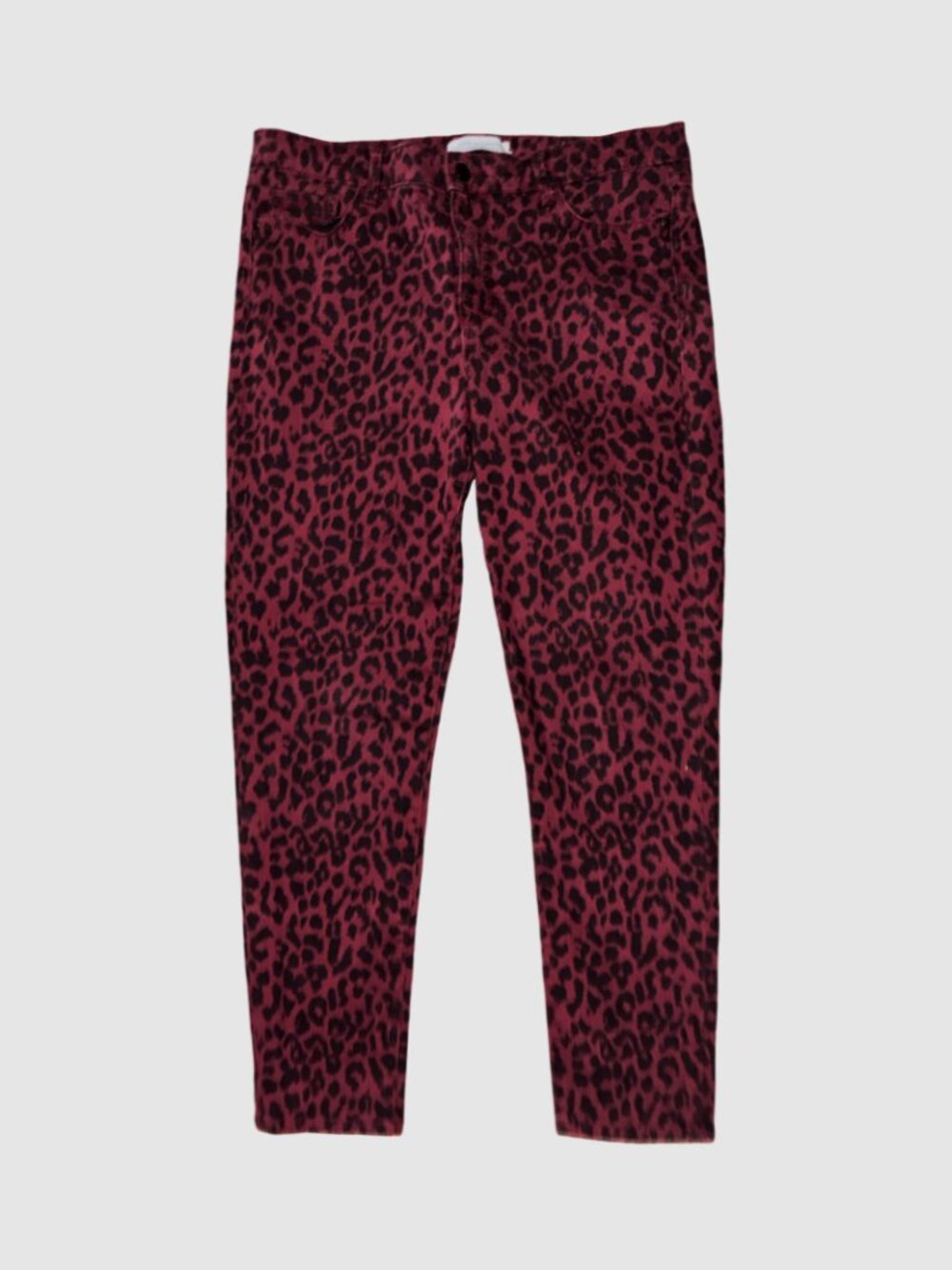 Sz.12*Social Standard*Burgundy/Black Animal-Print Skinny Jeans - Picture 3 of 6